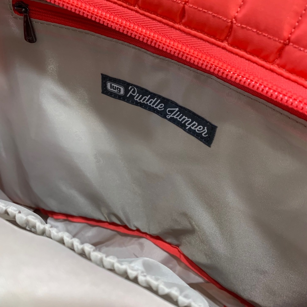 Lug Puddle Jumper Sunset Orange Quilted Overnight Travel Tote Bag Crossbody - Picture 5 of 7